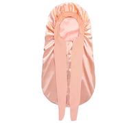 Gorro Extra grande de pelo largo seda con banda elástica satén for el, cómoda funda for la cabeza, gorro for dormir durante noche for y ducha Para Dormir(Orange)