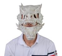 Gorro Facial ReptileBone - Máscara De Dragón De Látex, Casco De Calavera Aterradora, Cubierta Completa Para La Cabeza | Casco De Disfraz De bestias Realista, Traje De Armadura De Dragón Esquelético