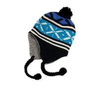 Gorro forrado interior de felpa muy cálido de gran tamaño aprox. 60 cm XL Trapper peruano nuevo frío invierno hombres mujeres esquí nieve ref: 2800, color negro y azul, X-Large
