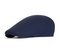 Gorro gavroche Gorra de Vendedor periódicos algodón for Hombre y Mujer, Boina Informal, Lisa, Unisex, Retro, Plana, for Conductor o Camarero para Uso Diario(Blue)