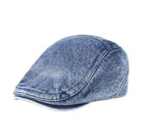 Gorro gavroche Sombrero Vintage for Mujer, de Mezclilla Lavada, Gorra Taxista, Sombreros Planos Verano for el Sol para Uso Diario(Mid Blue)