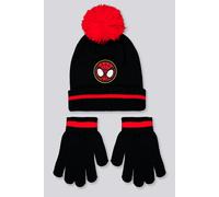Gorro + Guantes Spiderman - Negro - Gorro + Guantes Niños talla UNICA