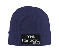 Gorro Hombre Y Mujer Sí, Tengo Frío. Yo 24:7 Gorra Punto Unisex Moda Cómodo Sombrero Elastico, para Motociclismo, Esquí, Ciclismo, 56-62cm