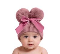 Gorro Invierno Bebe 9 Meses - Gorro De Bebé con Doble Lazo Gorro De Punto De Invierno para Bebés Y Niños Pequeños con Hilo Grueso Cálido Y Suave para Clima Frío (6-36 Month)
