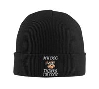 Gorro Invierno Mi Perro Piensa Que Soy Genial Yorkshire Terrier Yorkie Gorro De Punto Termicos Suave Gorros De Punto para Adulto Hombre Correr