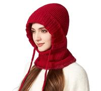 Gorro Invierno Mujer Polar,Gorro De Invierno CáLido Con Orejeras Y Bufanda Desmontable Forrado Con Forro Polar TéRmico Ideal Para Climas FríOs Resistente Al Viento Y Apto Para Esquí Al Aire Libre