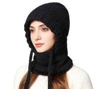 Gorro Invierno Mujer Polar,Gorro De Invierno CáLido Con Orejeras Y Bufanda Desmontable Forrado Con Forro Polar TéRmico Ideal Para Climas FríOs Resistente Al Viento Y Apto Para Esquí Al Aire Libre