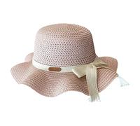 Gorro Invierno Niño 5 Años Sombrero de Solar para niñas, Sombrero de Verano con, Sombrero de Paja, Sombrero Trenzado, Sombrero de Playa, Visera, Sombrero de Pescador Niño Roja (54)