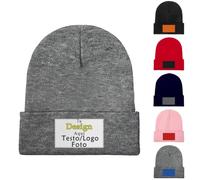 Gorro Invierno Personalizado Hombre Mujer Foto/Texto Beanie Personalizada | Gorro invierno Personalizado Transpirable Suave Beanie Personalizada Skull Cap para Deportes Caminar Excursión Viaje Montaña