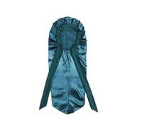 Gorro largo de satén suave y sedoso for cabello Natural rizado, gorro pelo tamaño Extra grande con lazo for un sueño nocturno cómodo Para Dormir(Green)