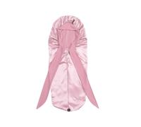 Gorro largo de satén suave y sedoso for cabello Natural y rizado, gorro de pelo de tamaño Extra grande con lazo for un sueño nocturno cómodo(Pink)