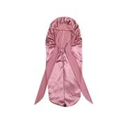 Gorro largo de satén suave y sedoso for cabello Natural y rizado, gorro de pelo de tamaño Extra grande con lazo for un sueño nocturno cómodo(Skin Pink)