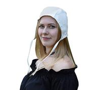 Gorro medieval con cintas, color natural