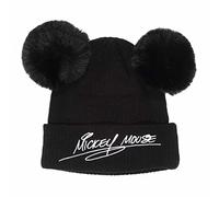 Gorro Mickey Mouse Double Pom Negro