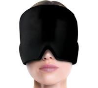 Gorro Migraine Relief Cap - Reutilizable Máscara Migraña y Cefalea, Bolsa de Hielo en Gel, Compresa Fría (Negro)