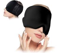 Gorro Migraña Frio, Gorro de Máscara para Migraña, Migraña Gorro de Gel, Gorro Frio para Migrañas Reutilizable, Gorro de Gel para Migrañas Alivio, Aliviar la Tensión y Dolore de Cabeza, Negro