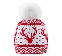 Gorro Morefaz Ltd de punto para hombre y mujer, de lana, estilo esquimal con pompón, ideal para invierno, para esquiar y para snowboard Bruno 23 regular