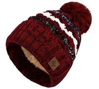 Gorro Morefaz Ltd de punto para hombre y mujer, de lana, estilo esquimal con pompón, ideal para invierno, para esquiar y para snowboard Batty 37 regular