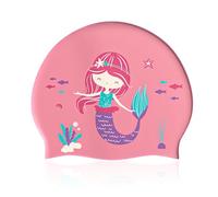 Gorro Natación Silicona,Gorros De Natación Elásticos，Gorro para Piscina Niñas Niños, Gorros de Natación con Tapones de Oídos y Pinza Nasal para Cabello Largo y Cort