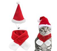 Gorro Navidad Perro, Disfraz Navidad Perro, Disfraces de Navidads para Mascotas se una Bufanda, Marrón Cachorrito Gato Cuernos de Reno, para Mascota Pequeños Disfraces de Cosplay (A)
