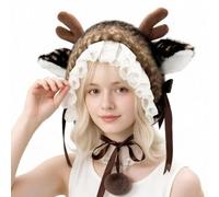 Gorro Navideño de Reno Diadema Térmica Cortavientos | Gorro festivo con cuernos de reno para Senderismo Acampada Mochilero Esquí Excursión Viajes y Ciclismo