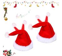 Gorro Navideño Eléctrico, 2026 Nuevo Gorro Navideño Eléctrico De Papá Noel Que Canta Y Baila, Gorros De Papá Noel Bailarines Para Fiestas Navideñas, Artículos Para Fiestas De Navidad (2 unidades)