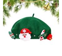 Gorro navideño para niños, gorro navideño, gorro de invierno, gorro francés de invierno para mujer, gorros de pintor para niños, adultos, gorro de lana
