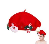 Gorro navideño para niños, gorro navideño - Gorro gorro cálido, gorro navideño, gorro casual de pintor, gorro francés de lana para las vacaciones de Navidad