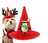 Gorro Navideño para Perros, Gorro Festivo Divertido Y Cálido, De Disfraz De Santa Puntiagudo para Gatos, para Dragón Barbudo Hámster Lagarto En Eventos Invernales Fotos Y Fiestas