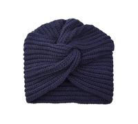 Gorro negro corto para mujer, gorras de punto, gorras de lana, turbantes cálidos, gorros gruesos para quimioterapia, para pacientes con cáncer vaquero de 2 años, azul marino, Talla única