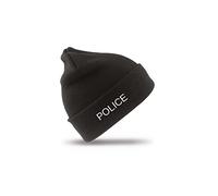 Gorro Negro Gorro Lana Bordado Police