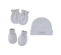 Gorro Niño 2 Años - Gorro Suave para Bebé con Manoplas Y Botitas para Piel Delicada De Recién Nacidos Ajuste Elástico Y Suave (Grey 0-5 Months)