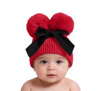 Gorro Niño 3 Años - Gorro De Bebé con Doble Lazo Gorro De Punto De Invierno para Bebés Y Niños Pequeños con Hilo Grueso Cálido Y Suave para Clima Frío (Rd1 6-36 Month)