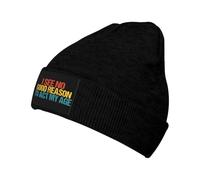 Gorro No Veo Ninguna Buena Razón para Comportarme como Una Persona De Mi Edad. Slouchy Cálido Gorra Unisex Beanie para Correr Mujer Hombre