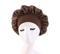 Gorro para el cabello para dormir, banda elástica ancha, gorro de satén de seda, gorro de ducha para mujeres y niñas, maquillaje para el cuidado del cabello, gorro elástico suave para dormir, cubierta