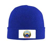 Gorro para Hombre Suave Elastico República De Macedonia del Norte Emblema Nacional Puño Gorro con Calor Grueso Unisex Invierno Clasico Regalo para Mujer Hombre