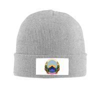 Gorro para Hombre Suave Elastico República De Macedonia del Norte Emblema Nacional Puño Gorro con Calor Grueso Unisex Invierno Clasico Regalo para Mujer Hombre