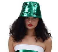 Gorro para hombre y mujer, sombrero metálico, retro, hip hop, estilo urbano europeo, versátil, estilo punk, sombrero de moda, unisex, moderno, salvaje, camping, flexible, traje plegable, O Verde