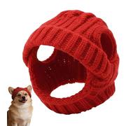 Gorro para Mascotas, Gorro De Punto con Agujeros para Las Orejas, Accesorios Cálidos para Disfraz, Lindo Traje De Invierno para Cachorro, Gatito, Chihuahua, Bulldog Francés, Cosplay, Festival,
