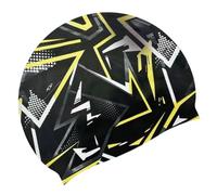Gorro para nadador adulto, ajuste de pelo largo de silicona con cubierta para las orejas para ejercicios de piscina y entrenamiento de regazo, gorro de natación de pelo largo, entrenamiento de piscina