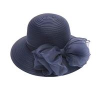 Gorro para niña de 6 años Fascinator Dress Hat Bridal Women's British Wedding Tea Cap Gorras de Béisbol Paraguas transparente, azul marino, Talla única