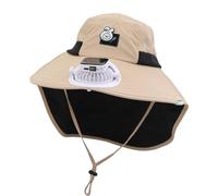 Gorro para niño o niño, gorro de ventilador solar para niños, gorro de verano para excursiones en la playa con ventilador de carga USB integrado, ala ancha para exteriores, sombreros de jardín con SPF