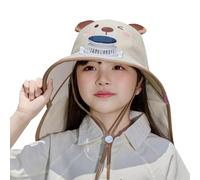 Gorro para niños con ventilador solar para niños, gorro de verano para excursiones en la playa con ventilador de carga USB integrado, ala ancha para exteriores, sombreros de jardín con SPF 50+, caqui