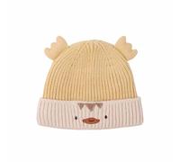 Gorro para niños y niños, gorro de invierno para niños, orejeras, gorros súper dibujos animados, gorros de punto cálido para niños y niñas de 3 a 7 años, amarillo, Talla única