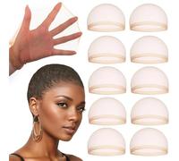 Gorro Para Peluca 20 piezas de gorros peluca transparentes HD, nailon finos for mujer con encaje frontal, adecuados for fiestas, bodas y Halloween(5Pack-(10pcs))