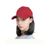 Gorro Para Peluca Cabello largo Bobo Cap Sombrero sintético Peluca de pelo Pelucas negras naturales Conectar Sombrero sintético Peluca for niñas Gorros Para Peluca Para Mujer(C)