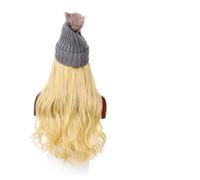 Gorro Para Peluca Cabello sintético Mujeres Invierno Cálido Mantener Extensión del cabello Sombreros Pelucas for mujeres Colores Cabello ondulado Gorros Para Peluca Para Mujer(1)