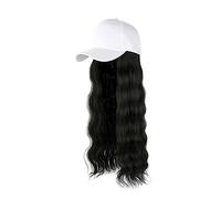 Gorro Para Peluca Peluca de gorra de béisbol Peluca larga y recta con sombrero Pelucas de cabello sintético Conectar pelucas de sombrero ajustable Gorros Para Peluca Para Mujer(3)