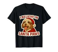 Gorro para Perro con Texto en inglés I Believe In Santa Paws Petit Basset Griffon Vendéen Camiseta