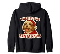 Gorro para Perro con Texto en inglés I Believe In Santa Paws Petit Basset Griffon Vendéen Sudadera con Capucha